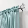 Decorative Drapery Curtain Rod With Acrylic Square Finials Brushed Nickel - Lumi Home Furnishings