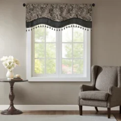 18"x50" Valerie Jacquard Window Valance -Home Improvement Store GUEST ec5995e1 0963 4849 b282 cce7b42423a4