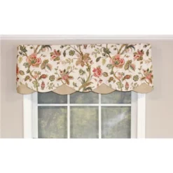 Gianna Petticoat 3in Rod Pocket Contrast Bottom Fabric Valance 50in X 15in By RLF Home -Home Improvement Store GUEST eccefc6a c9d8 43c5 9f8f ed9bf7063026