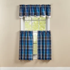Park Designs Rainy Lake Lined Layered Valance 72” X 16”