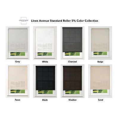 Linen Avenue Cordless 1% Solar Screen Standard Roller Shade, Black, Charcoal, And Gray 7 Linen Avenue Cordless 1% Solar Screen Standard Roller Shade, Black, Charcoal, And Gray - Image 5