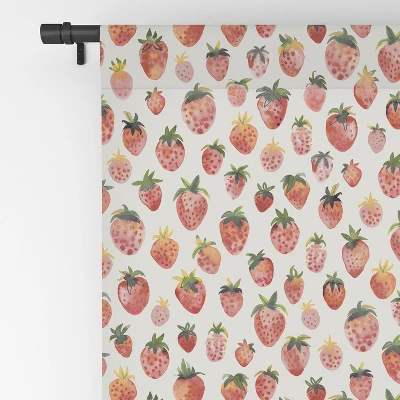 Ninola Design Strawberries Countryside Summer 84" X 50" Single Panel Room Darkening Window Curtain - Deny Designs 5 Ninola Design Strawberries Countryside Summer 84" X 50" Single Panel Room Darkening Window Curtain - Deny Designs - Image 3
