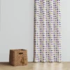 Bacati - Botanical Purple Dots Cotton Printed Single Window Curtain Panel