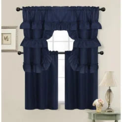 Kate Aurora Country Farmhouse Living Solid Colored Cafe Kitchen Curtain Tier & Swag Valance Set 12 Kate Aurora Country Farmhouse Living Solid Colored Cafe Kitchen Curtain Tier & Swag Valance Set -Home Improvement Store GUEST ef82bd0b afed 483f 9f8c de6e6ae480cc