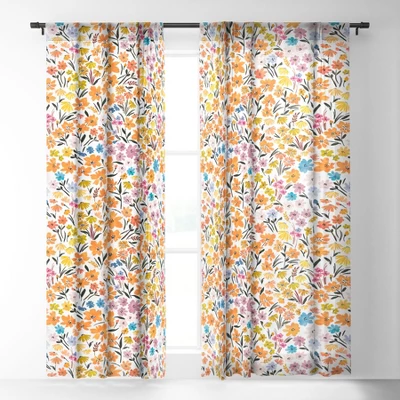 Marta Barragan Camarasa Flowery Meadow Colors Single Panel Sheer Window Curtain - Deny Designs 3 Marta Barragan Camarasa Flowery Meadow Colors Single Panel Sheer Window Curtain - Deny Designs