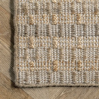 NuLOOM Delaney Hand Woven Striped Jute Area Rug 6 NuLOOM Delaney Hand Woven Striped Jute Area Rug - Image 4