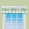 Collections Etc Tropical Botanical Leaves Rod Pocket Top Window Valance