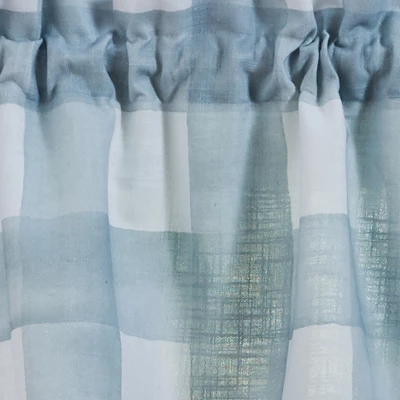 Split P Buffalo Check Watercolor Blue Mist Valance 60" X 14" 4 Split P Buffalo Check Watercolor Blue Mist Valance 60" X 14" - Image 2
