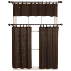 2pk 24"x36" Light Filtering Rayon From Bamboo Window Curtain Tiers - Versailles