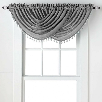 GoodGram 2-Pack: Beaded Emerald Crepe Waterfall Valances 12 GoodGram 2-Pack: Beaded Emerald Crepe Waterfall Valances - Image 10