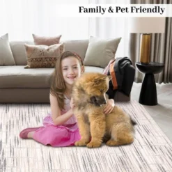 8x10 Rugs Non-Slip ¨C Modern Boho Abstract Area Rug Stain-Resistant Low Pile Carpet | Machine Washable Ivory Accent Rug With TPR Backing -Home Improvement Store GUEST f342ed8a 13c0 4c54 a947 1bea3e0eb9d9