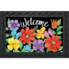 Whimsy Flowers Spring Doormat Indoor Outdoor 30" X 18" Briarwood Lane