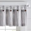 Tucker Ticking Stripe Button Tab Top Window Kitchen Valance - Elrene Home Fashions -Home Improvement Store GUEST f4077f4c 4980 4c62 9913 713ec95eaf04