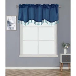 Kate Aurora Luxurious Solid Colored Scalloped Rod Pocket Window Valance With Crystal Beaded Trim -Home Improvement Store GUEST f43e5d54 ec18 47f1 bb5e a27213a7539d