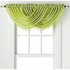 GoodGram 2-Pack: Beaded Emerald Crepe Waterfall Valances 19 GoodGram 2-Pack: Beaded Emerald Crepe Waterfall Valances -Home Improvement Store GUEST f4b0af89 eb85 411e beaf 059a5ec44cc5