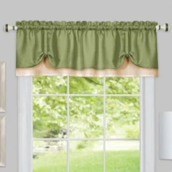 Collections Etc Darcy Two-Tone Rod Pocket Window Curtain Valance With Pick-Up Accents, Home Décor For Any Room -Home Improvement Store GUEST f4fc52aa b090 4d2b aa43 e70021408994