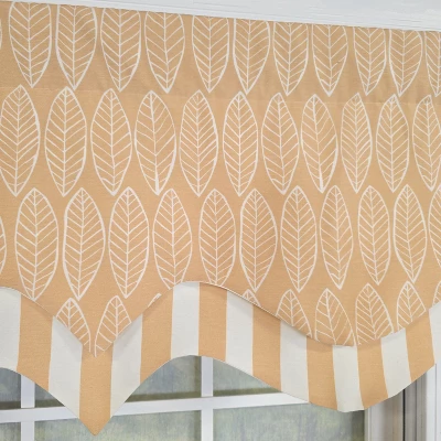 RLF Home 100% Cotton Fall D-Regal Fully Lined Windows Rod Pocket Valance 50" X 17" Tan 5 RLF Home 100% Cotton Fall D-Regal Fully Lined Windows Rod Pocket Valance 50" X 17" Tan - Image 3