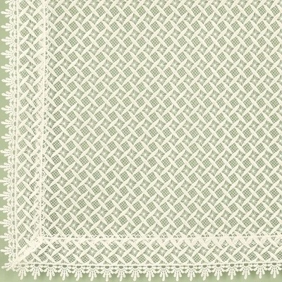 Collections Etc Elegant Detailed Lace Rod Pocket Top Window Curtains 5 Collections Etc Elegant Detailed Lace Rod Pocket Top Window Curtains - Image 3