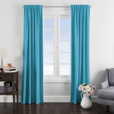 Bacati - Aqua Arrows Cotton Printed Single Window Curtain Panel 3 Bacati - Aqua Arrows Cotton Printed Single Window Curtain Panel