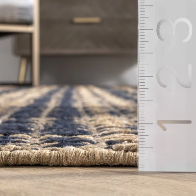 NuLOOM Danica Hand Woven Plaid Jute Area Rug 4 NuLOOM Danica Hand Woven Plaid Jute Area Rug - Image 2