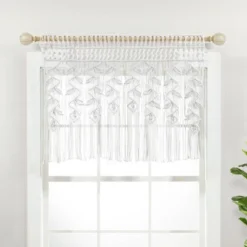 30"x40" Boho Macrame Leaf Cotton Kitchen Curtain Valance - Lush Décor 16 30"x40" Boho Macrame Leaf Cotton Kitchen Curtain Valance - Lush Décor -Home Improvement Store GUEST f83ff7d3 8b2a 4cba 8951 4861f41343e3