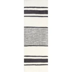 Lauren Liess X RugsUSA - Striped Wool Machine Washable Area Rug -Home Improvement Store GUEST f96d20f6 0fb8 4578 9b37 999c9347ac54