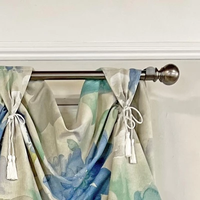 RLF Home Linen Floral Victory Swag Natural 54"W X 26"L For Windows Up To 48"W 3 RLF Home Linen Floral Victory Swag Natural 54"W X 26"L For Windows Up To 48"W