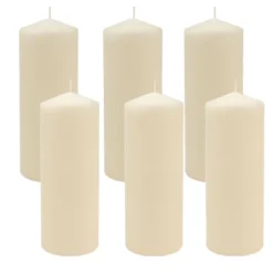 6pk Pillar Candles Ivory - Stonebriar Collection -Home Improvement Store GUEST fa21efcb e596 4dd3 b151 b29264f4f6a5