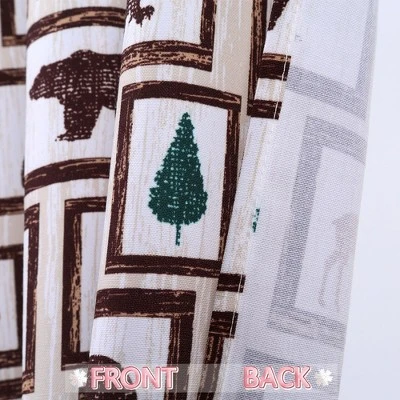 Christmas Small Kitchen Tier Curtains And Valanve Curtains With Animals Print 4 Christmas Small Kitchen Tier Curtains And Valanve Curtains With Animals Print - Image 2