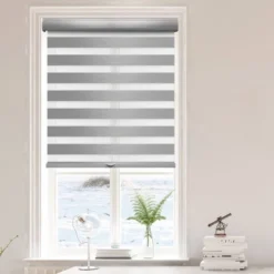1pc Blackout Cordless Roller Zebra Shade Gray - Lumi Home Furnishings 17 1pc Blackout Cordless Roller Zebra Shade Gray - Lumi Home Furnishings -Home Improvement Store GUEST fb401a13 e5ac 418b ab03 290687e31b5e