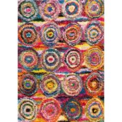 Kindra Circles Shaggy Area Rug - NuLOOM -Home Improvement Store GUEST fc35976b 4a07 4139 b9d0 f20792afd98d