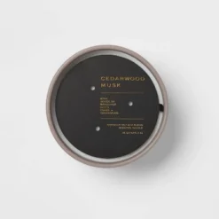 15oz Ceramic Jar 3-Wick Black Label Cedarwood Musk Candle - Threshold™ -Home Improvement Store GUEST fc8996de 3023 4a2d 9f4c 9e684ced1ffe