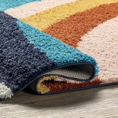 NuLOOM Ela Half Rainbow Shag Area Rug 5 NuLOOM Ela Half Rainbow Shag Area Rug - Image 3