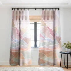 Sewzinski Pastel Mountains Single Panel Sheer Window Curtain - Society6 -Home Improvement Store GUEST fe687467 11ad 414c 8e67 321990441d1d