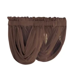 Collections Etc Scoop Two-Piece Rod Pocket Solid-Colored Sheer Valances For Windows, Decorative Accent And Added Privacy For Any Room In -Home Improvement Store GUEST fe96b878 1229 4afd 9dc1 453cbd40d138
