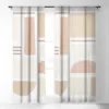 BohomadicStudio Geometric Shapes In Creme And Soft Pink Single Panel Sheer Window Curtain - Society 6 -Home Improvement Store GUEST ff1a8060 8f68 4512 93b7 c6c267cbebb8