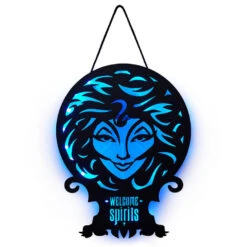 Hallmark Disney The Haunted Mansion Madam Leota Lighted Hanging Sign, 11x16 -Home Improvement Store Haunted Mansion Madame Leota Metal Sign With Light 1HGN1503 03