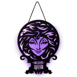 Hallmark Disney The Haunted Mansion Madam Leota Lighted Hanging Sign, 11x16 -Home Improvement Store Haunted Mansion Madame Leota Metal Sign With Light 1HGN1503 04