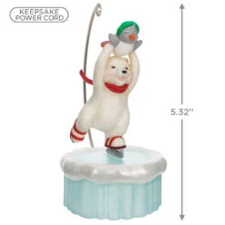 Hallmark Skating Snowball And Tuxedo Ornament With Motion -Home Improvement Store Ice Skating Polar Bear and Penguin Keepsake Ornament 3499QGO2677 03