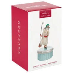 Hallmark Skating Snowball And Tuxedo Ornament With Motion -Home Improvement Store Ice Skating Polar Bear and Penguin Keepsake Ornament 3499QGO2677 04