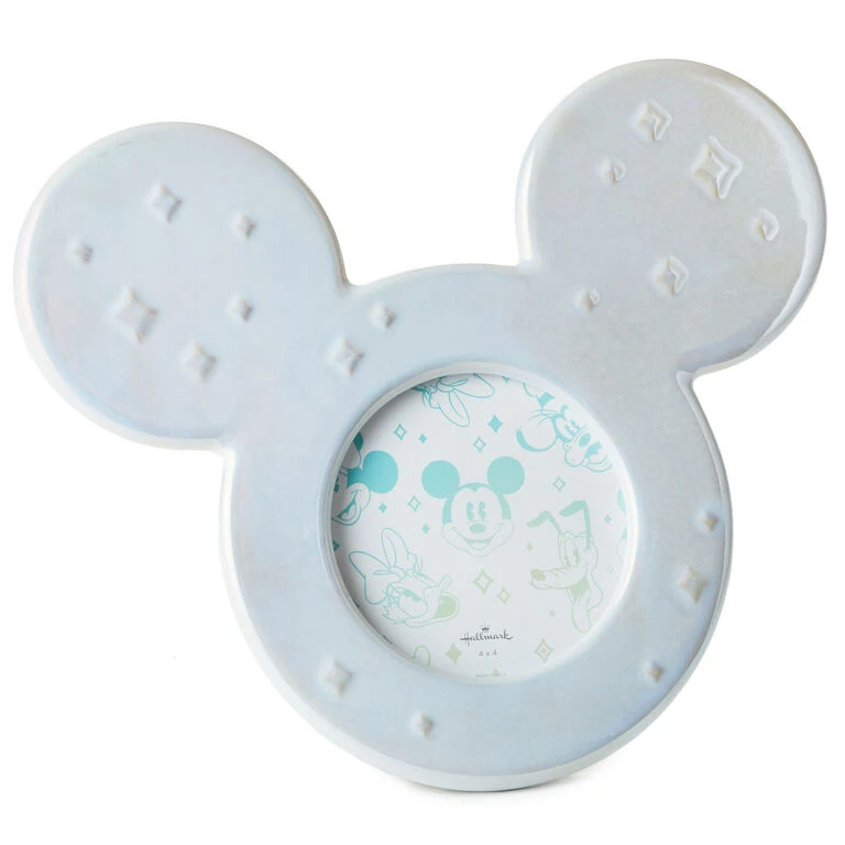 Hallmark Disney 100 Years Of Wonder Mickey Ears Ceramic Picture Frame, 4x4 3 Hallmark Disney 100 Years Of Wonder Mickey Ears Ceramic Picture Frame, 4x4