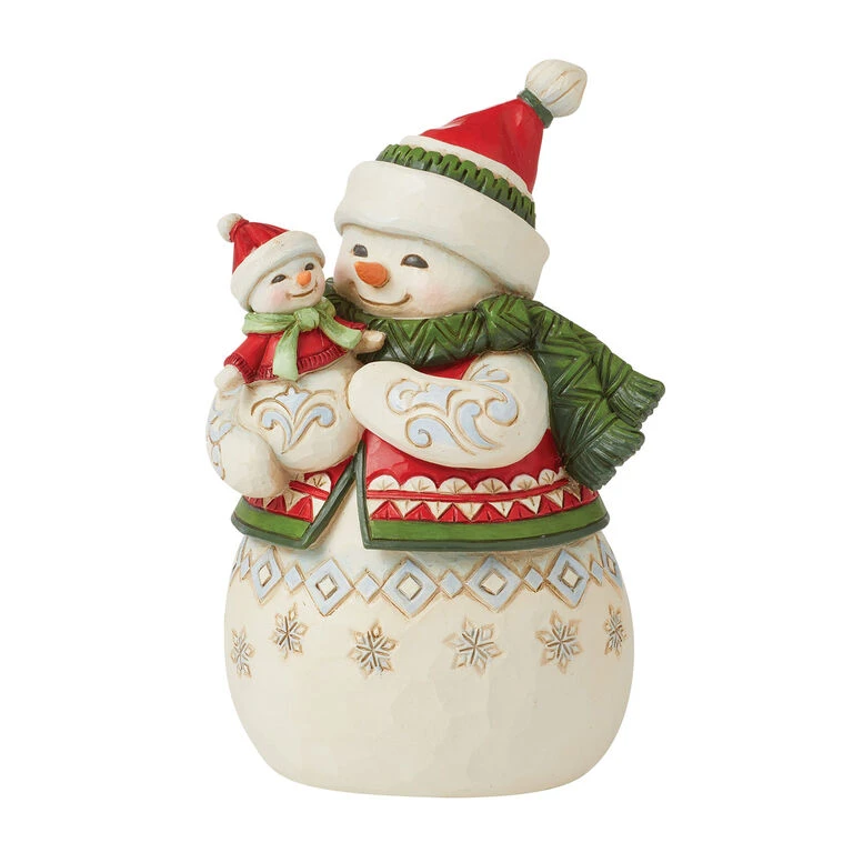 Enesco Jim Shore Pint-Sized Snow Mom And Snow Baby Figurine, 4.9" 3 Enesco Jim Shore Pint-Sized Snow Mom And Snow Baby Figurine, 4.9"