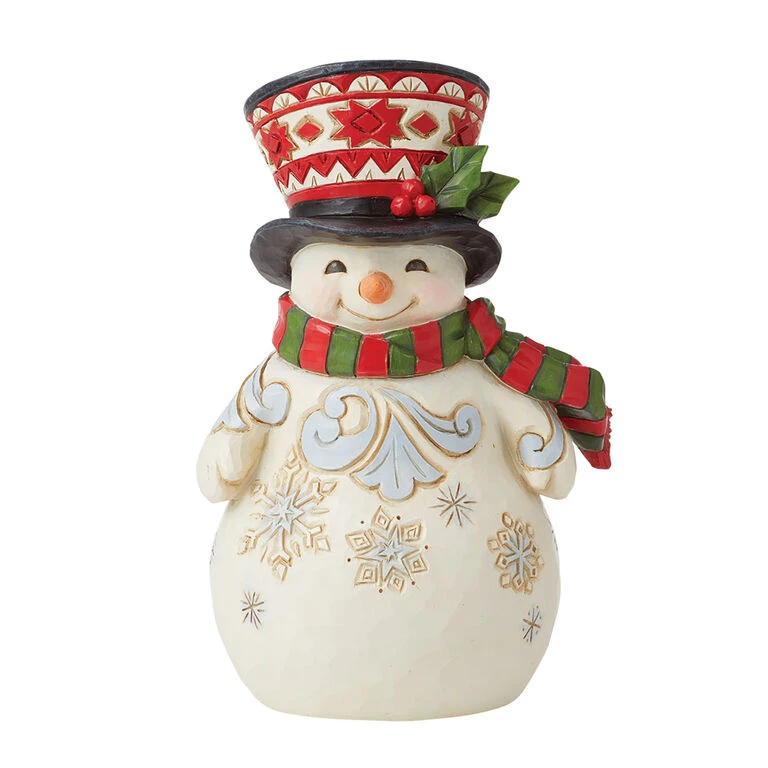 Enesco Jim Shore Pint-Sized Snowman With Festive Top Hat Figurine, 5.1" 3 Enesco Jim Shore Pint-Sized Snowman With Festive Top Hat Figurine, 5.1"