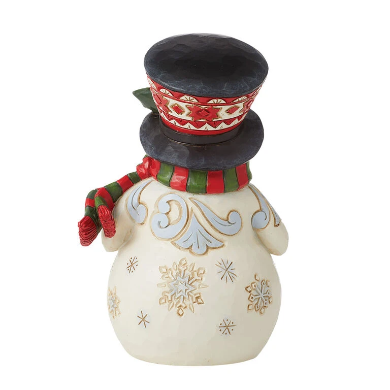 Enesco Jim Shore Pint-Sized Snowman With Festive Top Hat Figurine, 5.1" 4 Enesco Jim Shore Pint-Sized Snowman With Festive Top Hat Figurine, 5.1" - Image 2