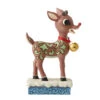 Enesco Jim Shore Rudolph With Jingle Bell Figurine, 7.28" -Home Improvement Store Jim Shore Rudolph Reindeer Jingle Bell Figurine 6012716 01
