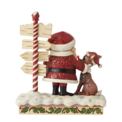 Enesco Jim Shore Rudolph, Santa And North Pole Sign Figurine, 7.68" -Home Improvement Store Jim Shore Rudolph Santa North Pole Sign Figurine 6012715 02