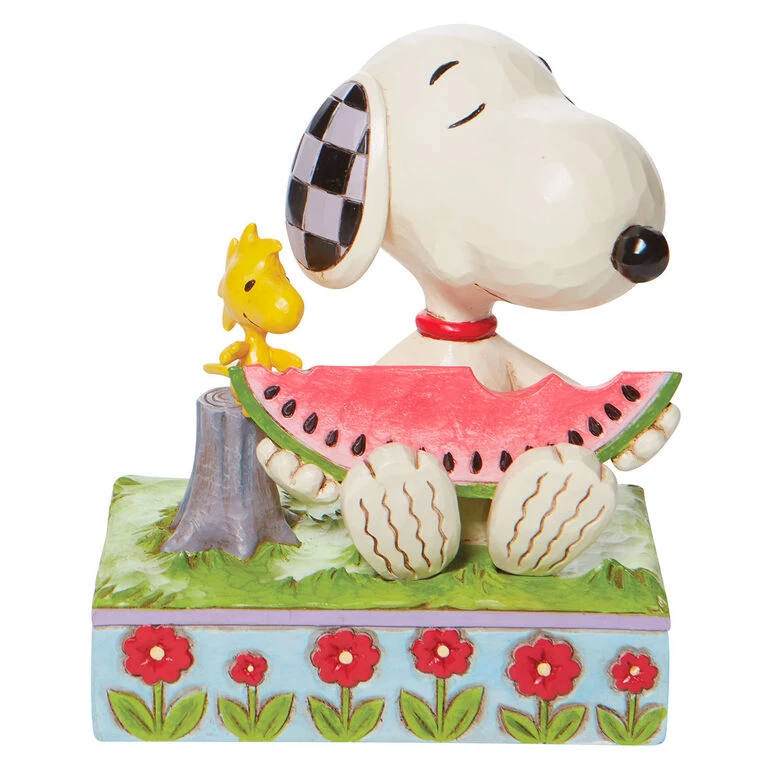Enesco Jim Shore Peanuts Snoopy & Woodstock Sharing Watermelon Figurine, 4.625" 3 Enesco Jim Shore Peanuts Snoopy & Woodstock Sharing Watermelon Figurine, 4.625"