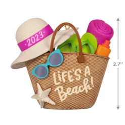 Hallmark Life's A Beach! 2023 Ornament -Home Improvement Store Lifes a Beach Tote Bag Keepsake Ornament 1899QGO2929 03