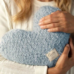 Demdaco Soft Blue Giving Heart Pillow -Home Improvement Store Light Blue Weighted Heart Pillow 1004440133 03