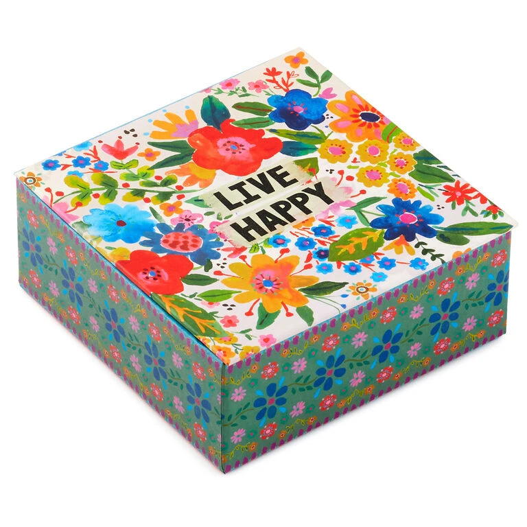 Natural Life Live Happy Floral Happy Box Gift Set, 6 Pieces 3 Natural Life Live Happy Floral Happy Box Gift Set, 6 Pieces